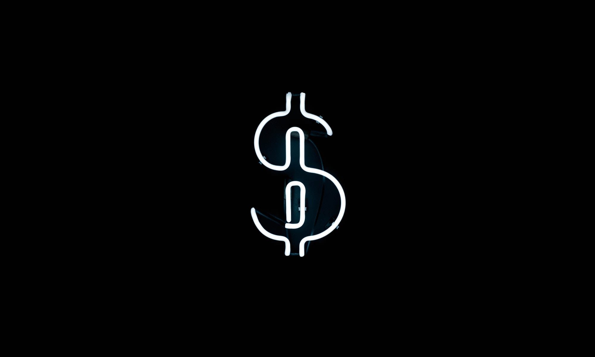 Letrero de dólar de neón
