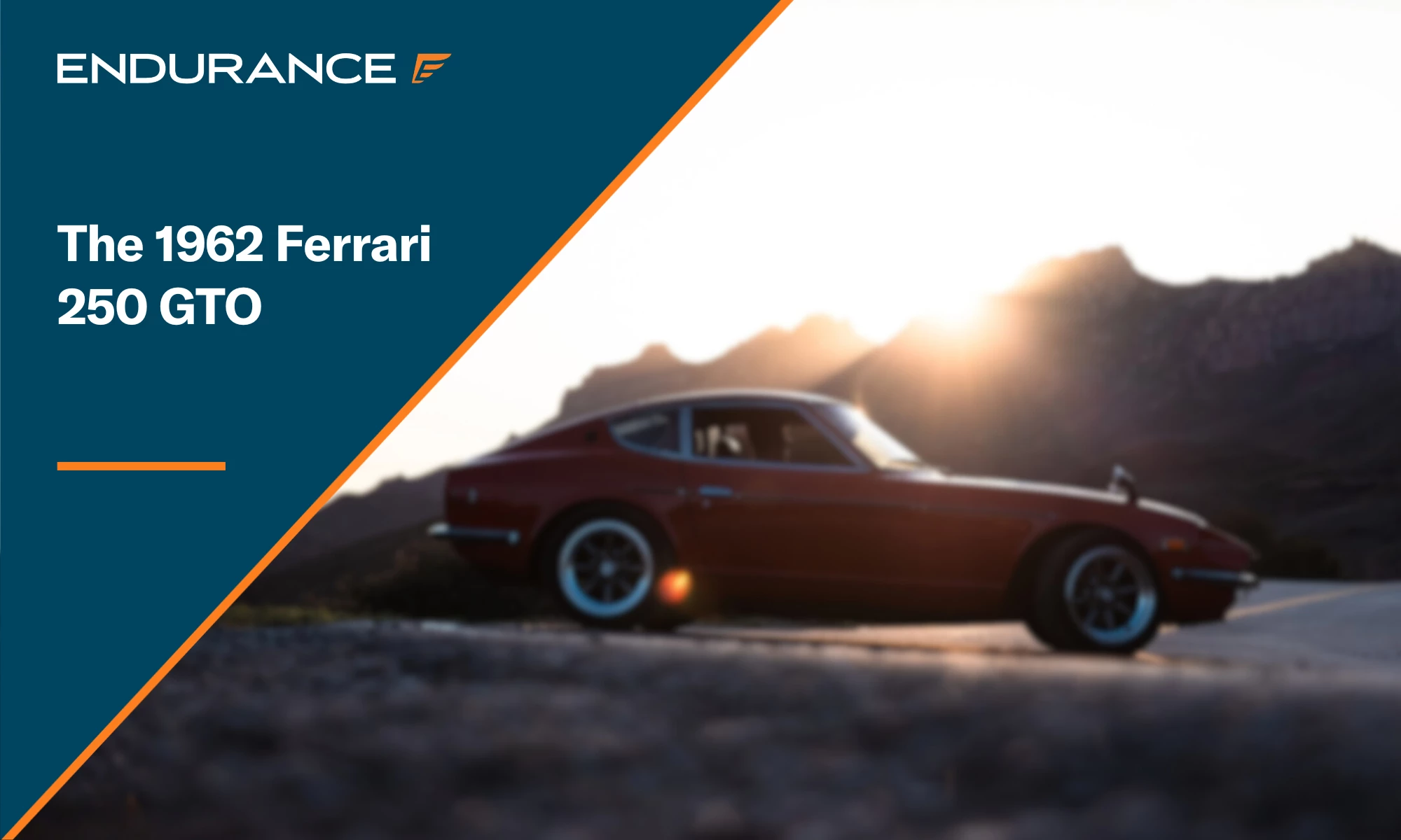 Red Vintage Car on Southern California mountain