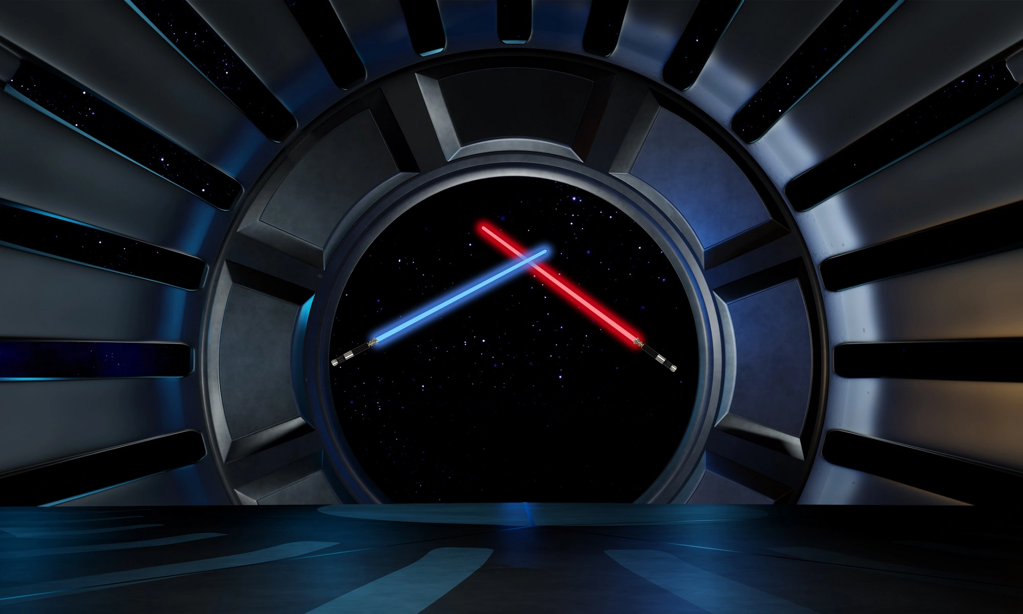 Lightsabers in a space environment