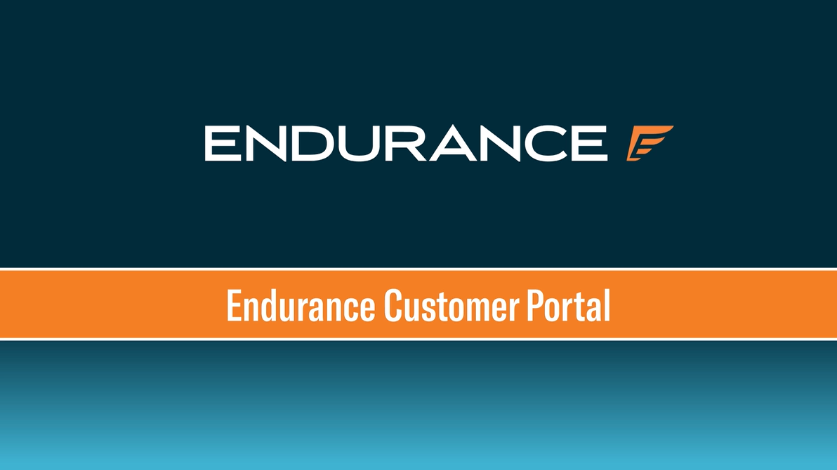 How to use the Endurance customer portal