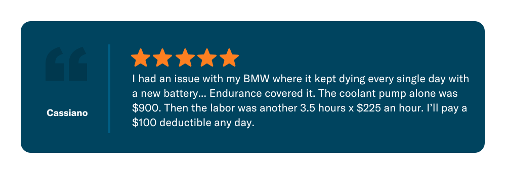 Real customer testimonial