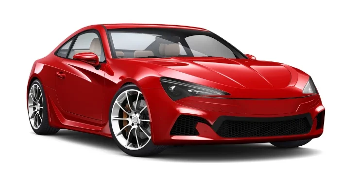 A red Audi sports car