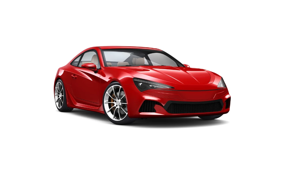 A red Audi sports car