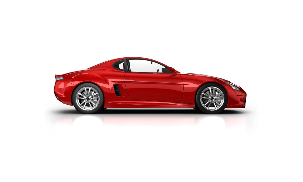 A red Porsche 718 Cayman