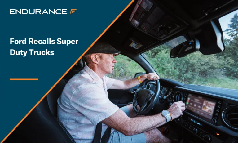 A man commuting to work in a Ford F-250 truck