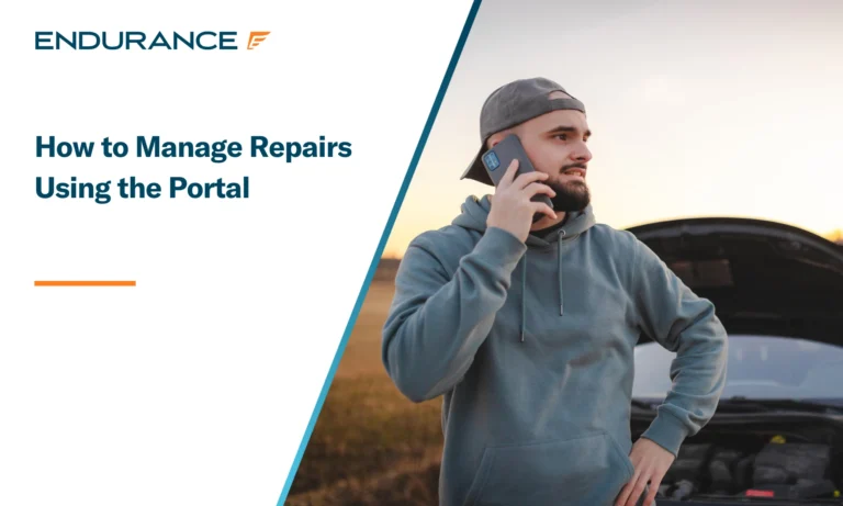 A young man calling for help because his car broke down