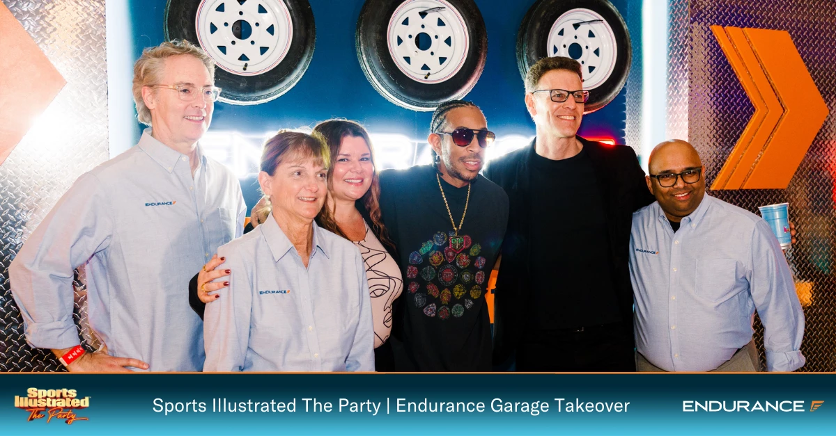 Ludacris with the Endurance team at SI The Party