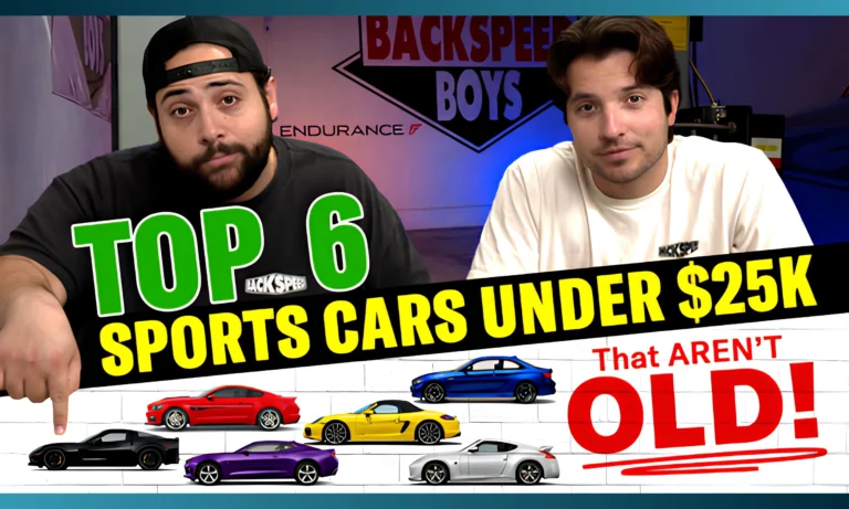 Los Backspeed Boys enumeran los 6 mejores autos deportivos por debajo del $25K.
