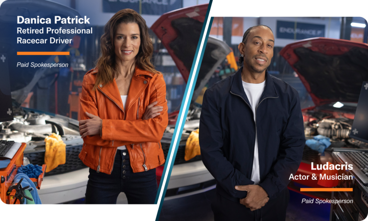 Danica Patrick and Ludacris endorse Endurance Warranty