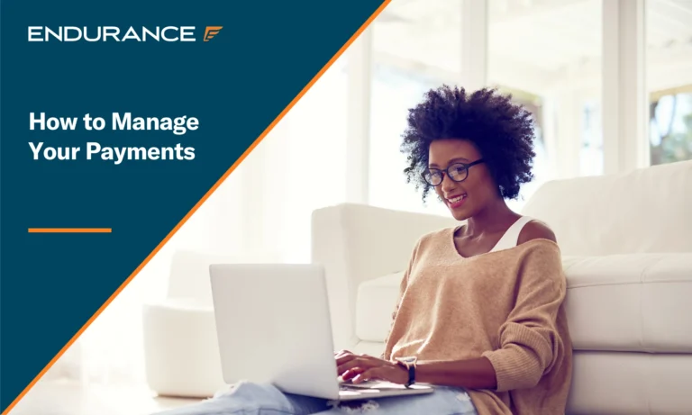 a young woman using a laptop at home, how to manage your Endurance payments