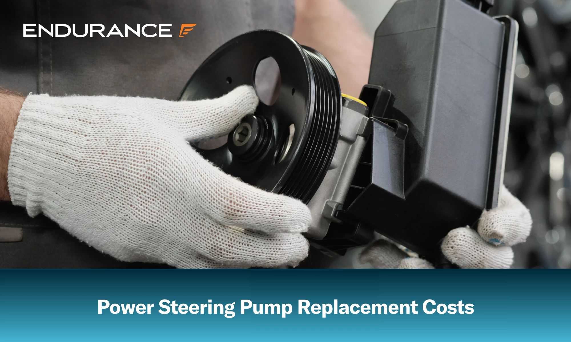 A power steering pump in the hands of a mechanic, power steering pump replacement costs
