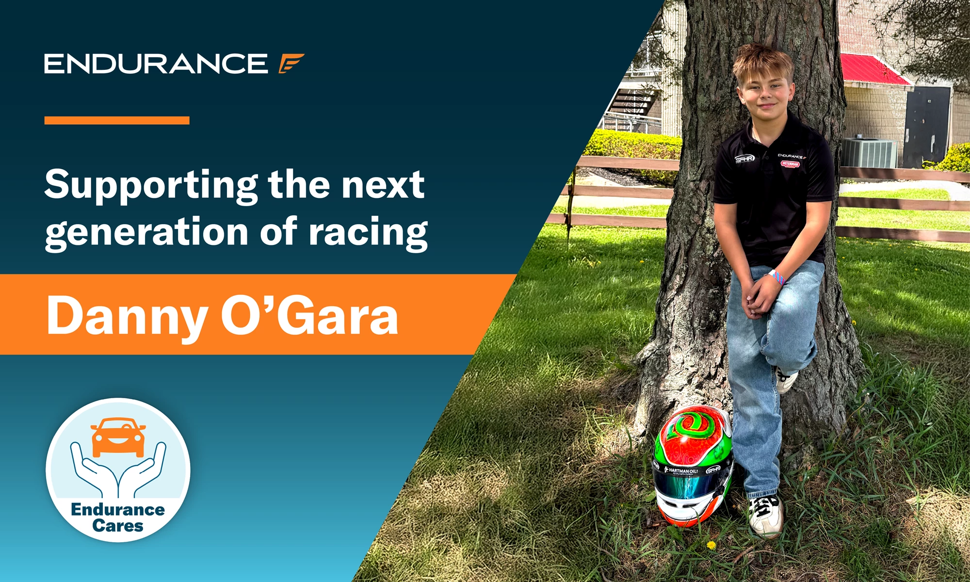 El joven piloto de carreras Danny O'Gara, patrocinado por Endurance, busca impulsar su carrera en el automovilismo.