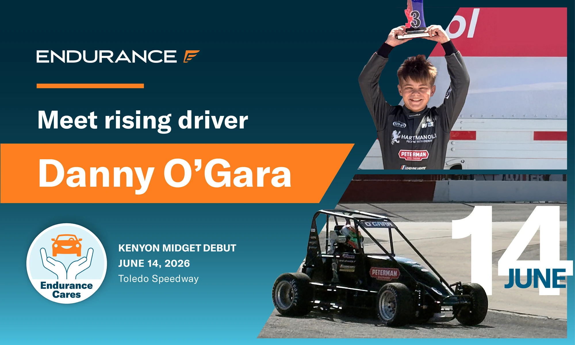 Endurance supports Danny O'Gara ahead of upcoming debut kart race