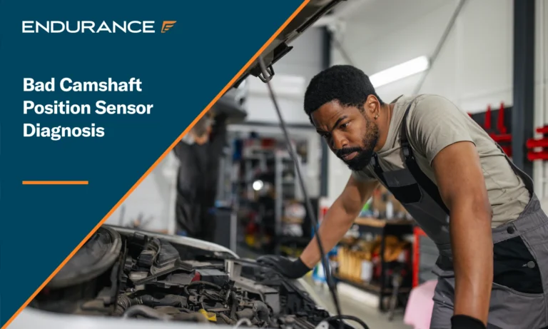 A mechanic closely examining a vehicle's engine, how to diagnose a bad camshaft position sensor
