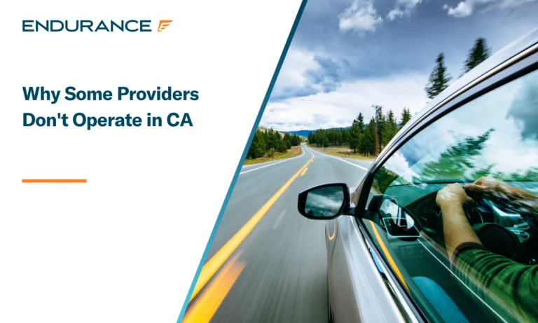 Viaje por carretera en una autopista de California: por qué algunos proveedores de VSC no operan en California.